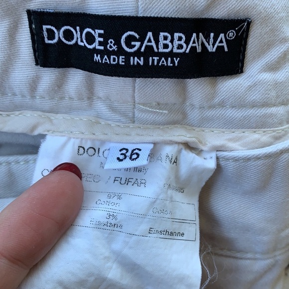 Dolce & Gabbana Low Rise Khaki Metal Plated Skinny Pants sz 36 - Picture 5 of 6